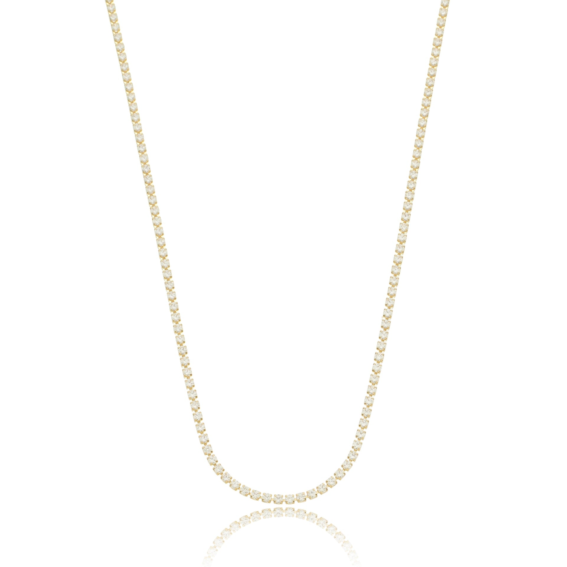 Dainty Eloise Tennis Choker Necklace Gold