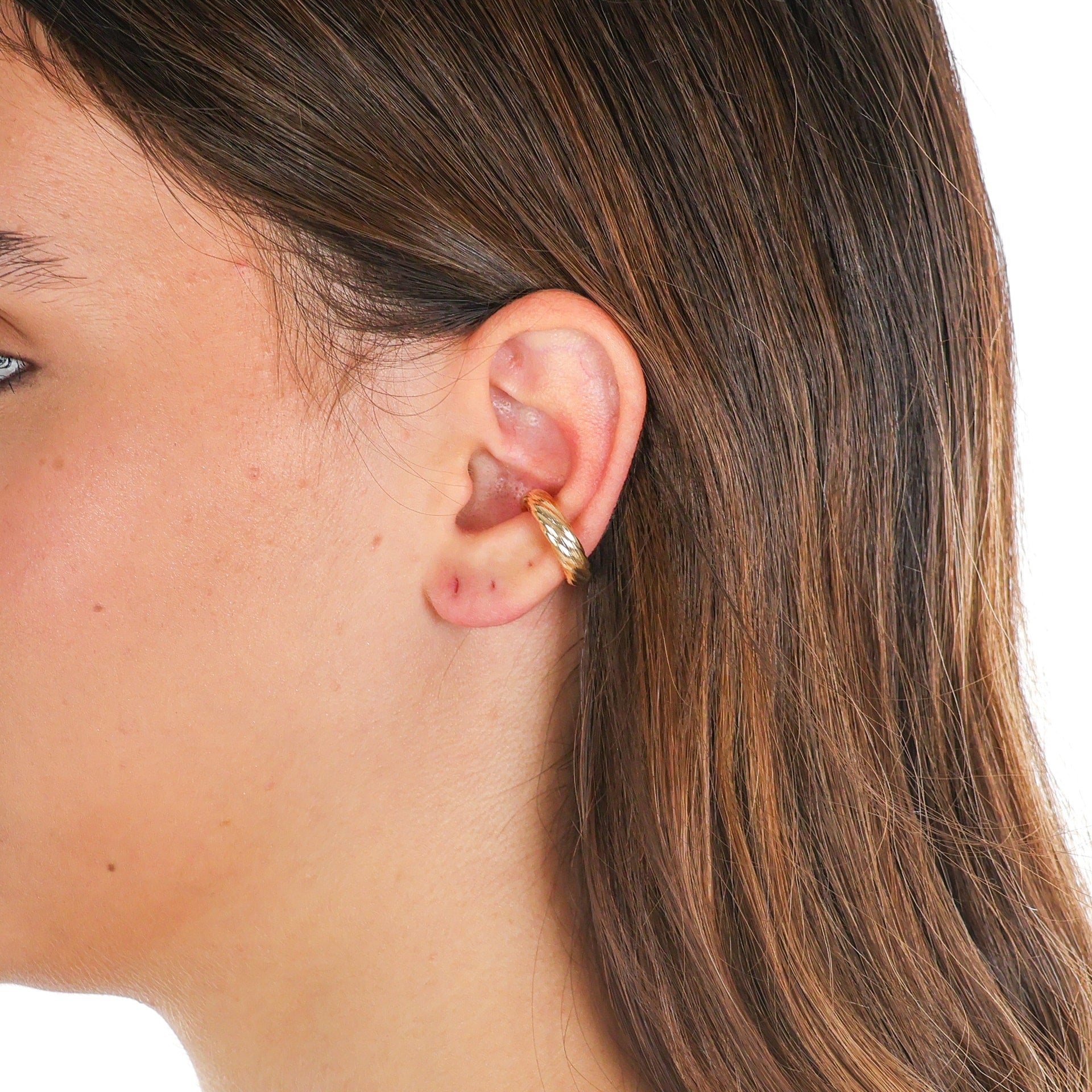 Dainty Twisted Fake Piercing Gold