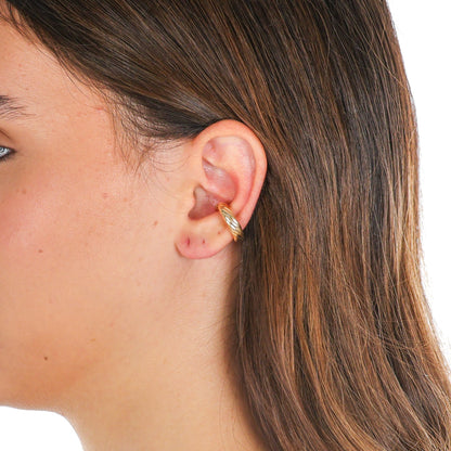 Dainty Twisted Fake Piercing Gold