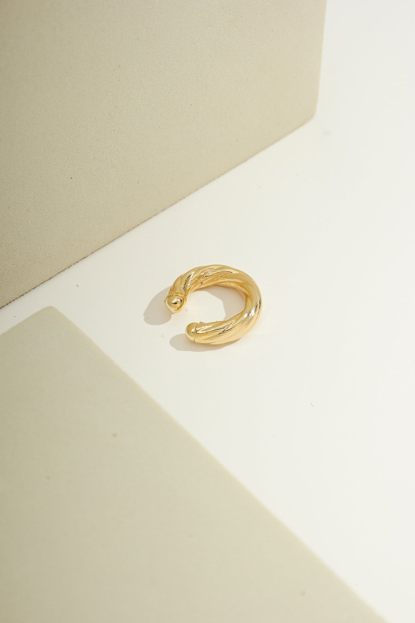 Dainty Twisted Fake Piercing Gold