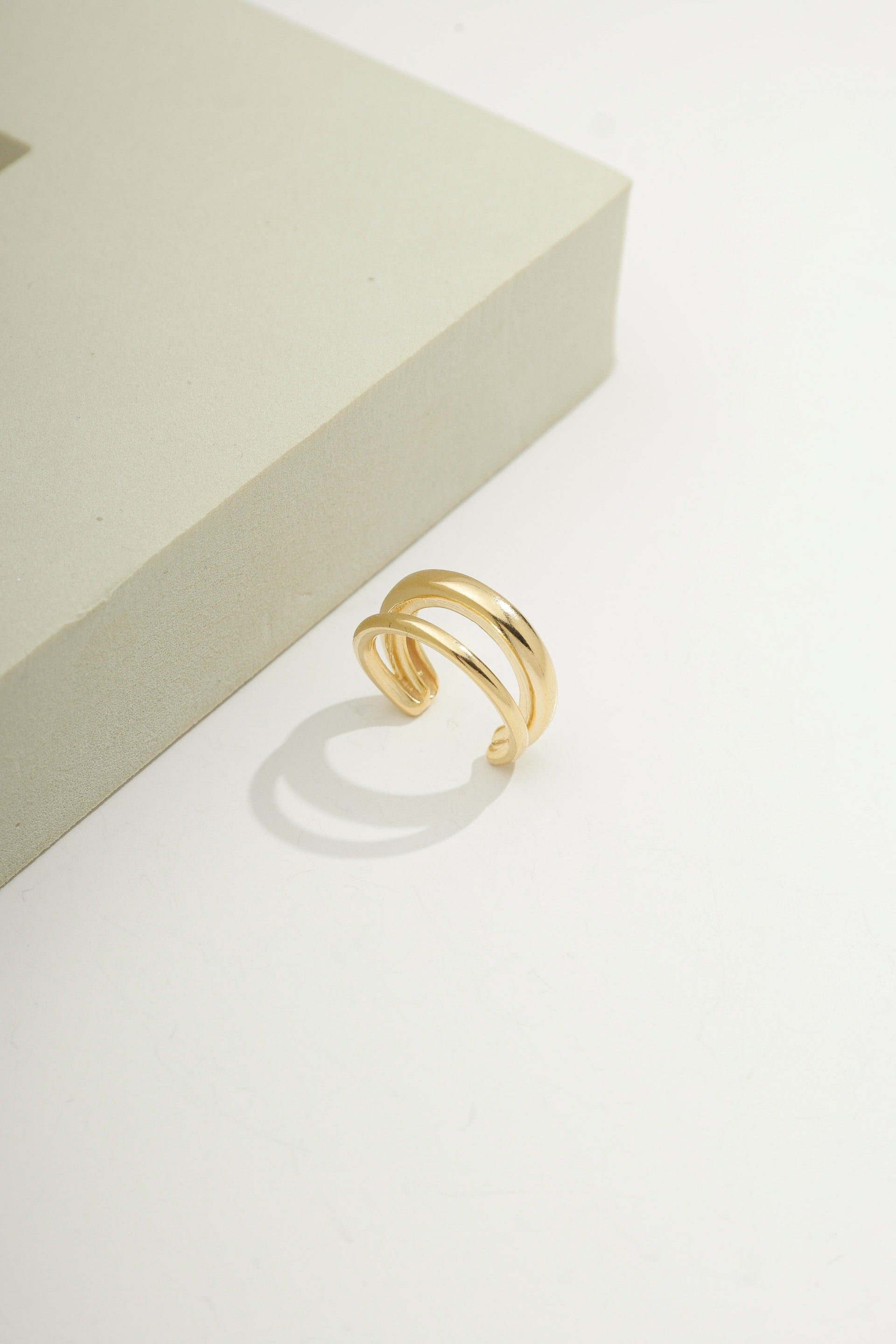 Double Band Fake Piercing Gold