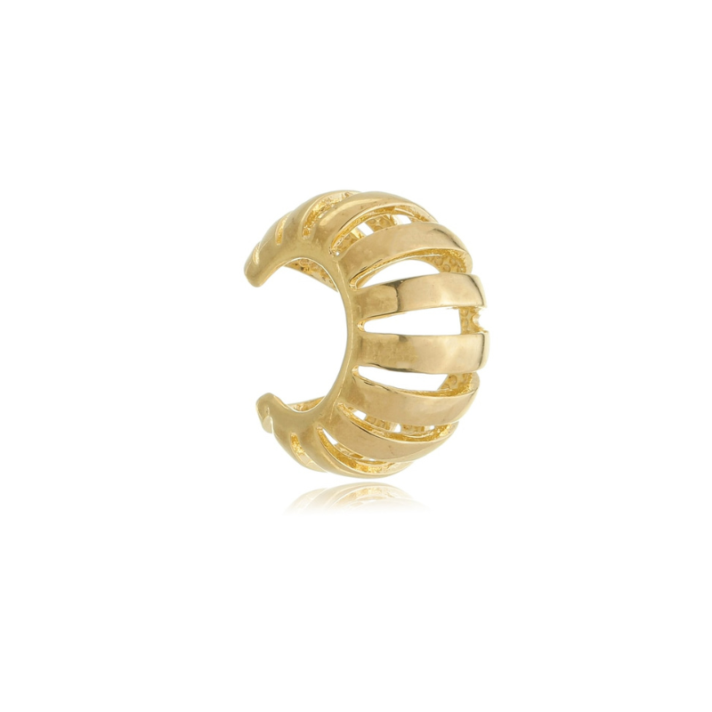 Sleek Open-Frame Fake Piercing Gold