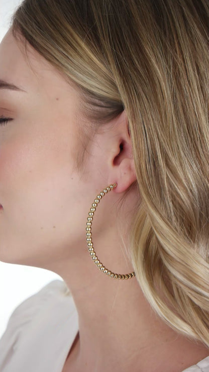 Maxi Beaded Open Hoops