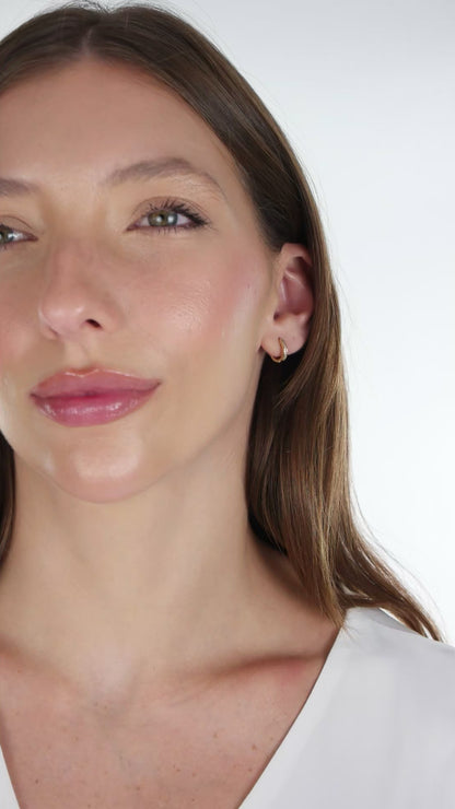 12mm Mia Pavé Huggies