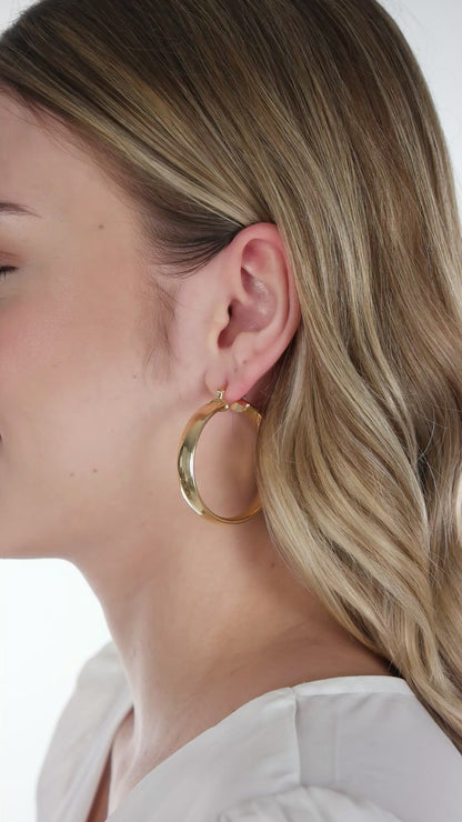Wide Flattened Tube Hoops