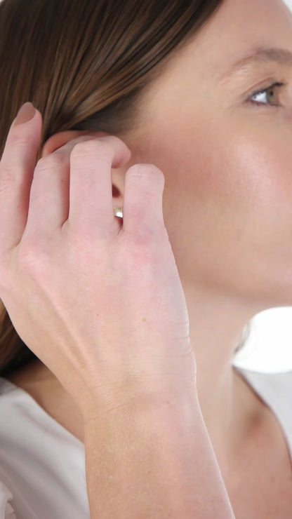 Pearlized Heart Stud Earrings Set
