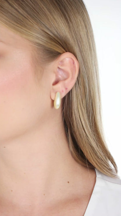 Grande Pearlized Teardrop Earrings