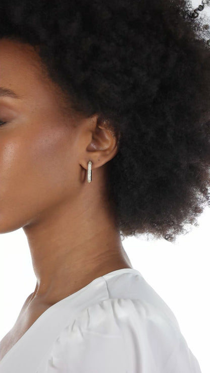 Shimmer Pavé Link Hoop