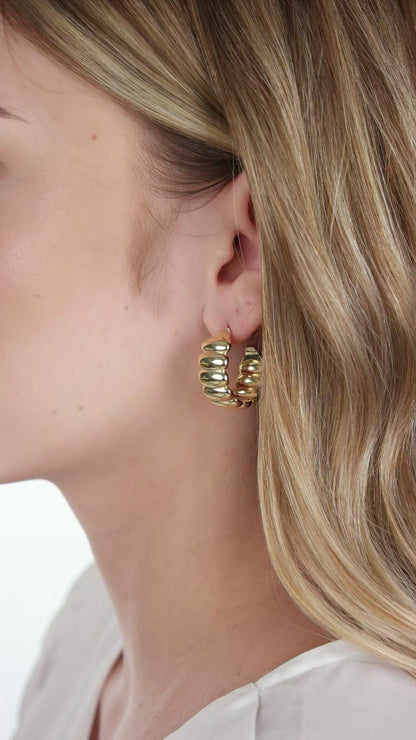 Radiant Ribbed Hoops