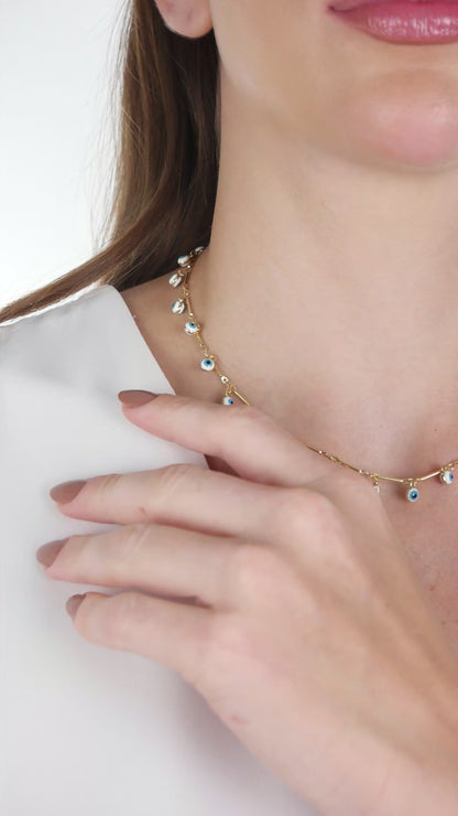 Dangling Greek Eye Chain