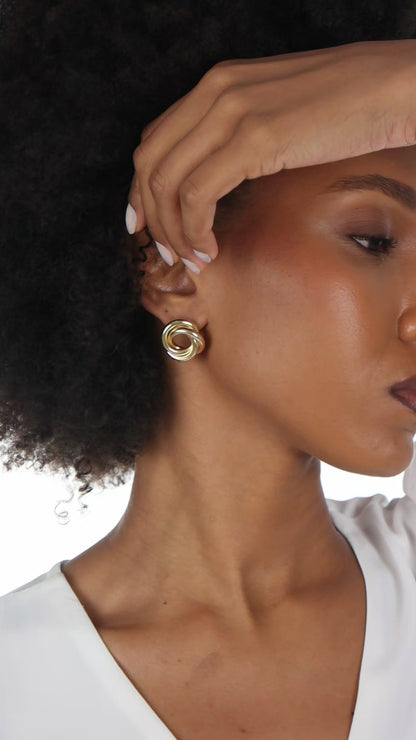 Triple Love Knot Earring