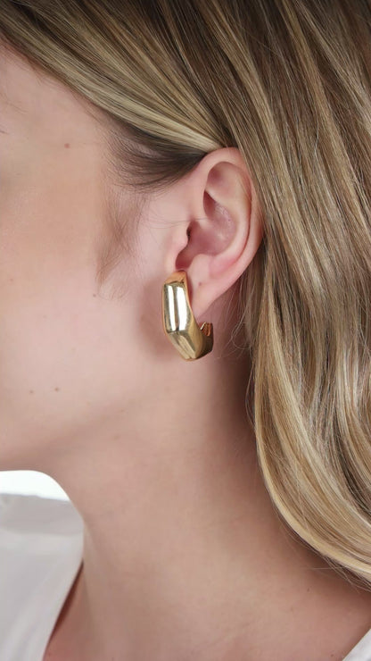 Bold Geometric Arc Earrings
