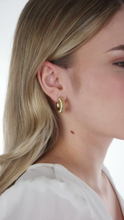Bold Ridged Hoops